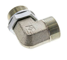 UN 1-11/16''-12 x G 1 1/4'' Buitendraad Verzinkt Stalen L-Fitting 90graden ORFS 250 Bar - Hydrauliek