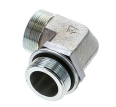 UN 2''-12 x G 1 1/2'' Buitendraad Verzinkt Stalen L-Fitting 90graden ORFS 200 Bar - Hydrauliek