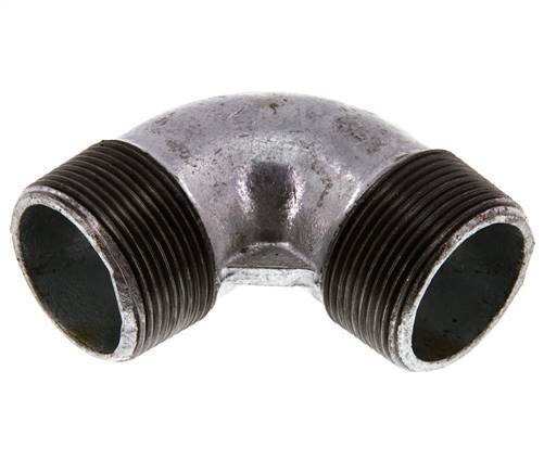 R 1 1/2'' Male Zinc plated Cast iron 90 deg Elbow Fitting 25 Bar