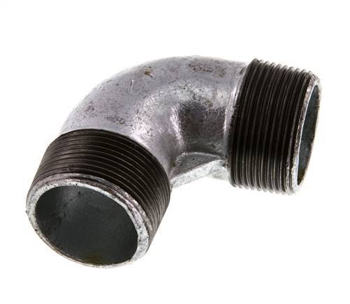 R 1 1/2'' Male Zinc plated Cast iron 90 deg Elbow Fitting 25 Bar