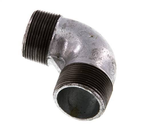 R 1 1/2'' Male Zinc plated Cast iron 90 deg Elbow Fitting 25 Bar