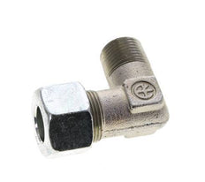 1/2'' NPT Male x 16S Zinc plated Steel 90 deg Elbow Cutting ring 400 Bar DIN 2353