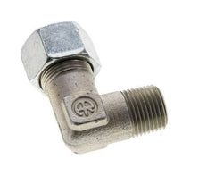 1/2'' NPT Male x 16S Zinc plated Steel 90 deg Elbow Cutting ring 400 Bar DIN 2353