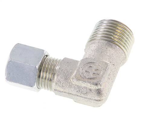R 1/2'' Buitendraad x 10L Verzinkt Stalen L-Fitting 90graden 315 Bar DIN 2353