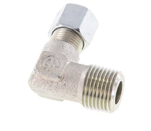 R 1/2'' Buitendraad x 10L Verzinkt Stalen L-Fitting 90graden 315 Bar DIN 2353