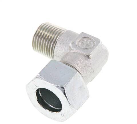 R 1/2'' Buitendraad x 18L Verzinkt Stalen L-Fitting 90graden 315 Bar DIN 2353