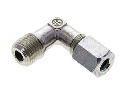 1/4'' NPT Male x 6L Zinc plated Steel 90 deg Elbow Cutting ring 315 Bar DIN 2353