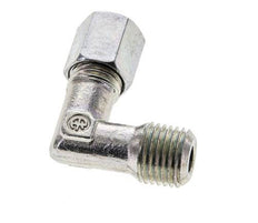 1/4'' NPT Male x 6L Zinc plated Steel 90 deg Elbow Cutting ring 315 Bar DIN 2353