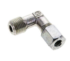 1/4'' NPT Male x 6L Zinc plated Steel 90 deg Elbow Cutting ring 315 Bar DIN 2353