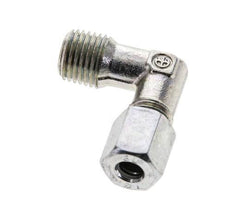 1/4'' NPT Male x 6L Zinc plated Steel 90 deg Elbow Cutting ring 315 Bar DIN 2353