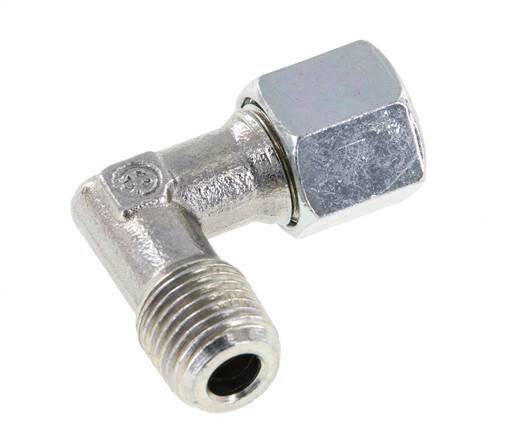 R 1/4'' Buitendraad x 8L Verzinkt Stalen L-Fitting 90graden 315 Bar DIN 2353