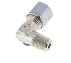 R 1/4'' Buitendraad x 8S Verzinkt Stalen L-Fitting 90graden 630 Bar DIN 2353