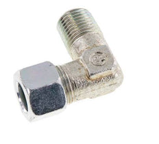 R 1/4'' Buitendraad x 10LL Verzinkt Stalen L-Fitting 90graden 100 Bar DIN 2353