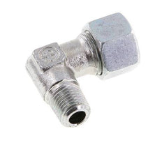 R 1/4'' Male x 12L Zinc plated Steel 90 deg Elbow Fitting 315 Bar DIN 2353