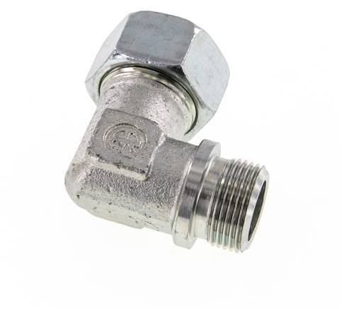 G 3/4'' Buitendraad x 22L Verzinkt Stalen L-Fitting 90graden 160 Bar DIN 2353