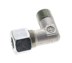 3/8'' NPT Male x 12S Zinc plated Steel 90 deg Elbow Cutting ring 630 Bar DIN 2353