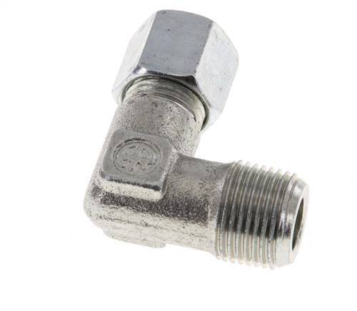 R 3/8'' Buitendraad x 8L Verzinkt Stalen L-Fitting 90graden 315 Bar DIN 2353