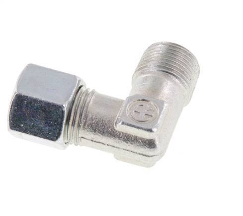 R 3/8'' Buitendraad x 10L Verzinkt Stalen L-Fitting 90graden 315 Bar DIN 2353