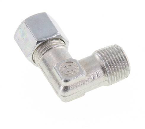 R 3/8'' Buitendraad x 10L Verzinkt Stalen L-Fitting 90graden 315 Bar DIN 2353
