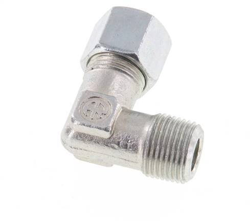 R 3/8'' Buitendraad x 10L Verzinkt Stalen L-Fitting 90graden 315 Bar DIN 2353