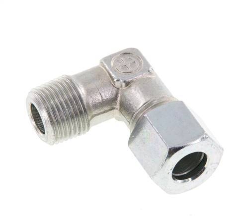 R 3/8'' Buitendraad x 10L Verzinkt Stalen L-Fitting 90graden 315 Bar DIN 2353