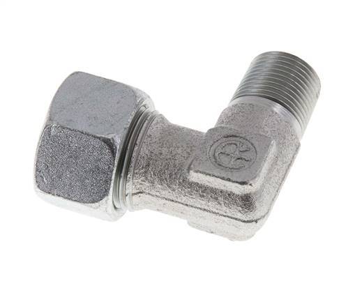 R 3/8'' Buitendraad x 15L Verzinkt Stalen L-Fitting 90graden 315 Bar DIN 2353