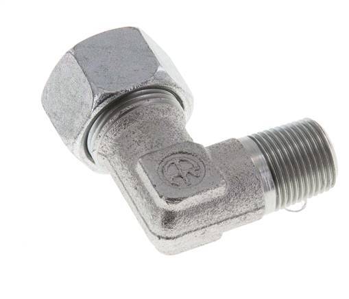 R 3/8'' Buitendraad x 15L Verzinkt Stalen L-Fitting 90graden 315 Bar DIN 2353