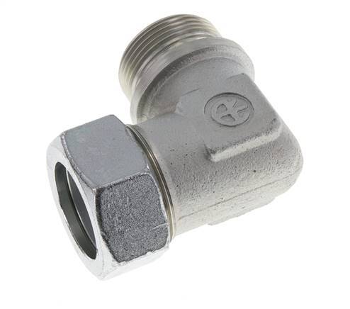 G 1 1/4'' Buitendraad x 35L Verzinkt Stalen L-Fitting 90graden 160 Bar DIN 2353