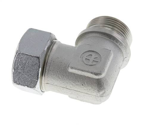 G 1 1/4'' Buitendraad x 35L Verzinkt Stalen L-Fitting 90graden 160 Bar DIN 2353