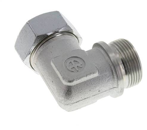 G 1 1/4'' Buitendraad x 35L Verzinkt Stalen L-Fitting 90graden 160 Bar DIN 2353