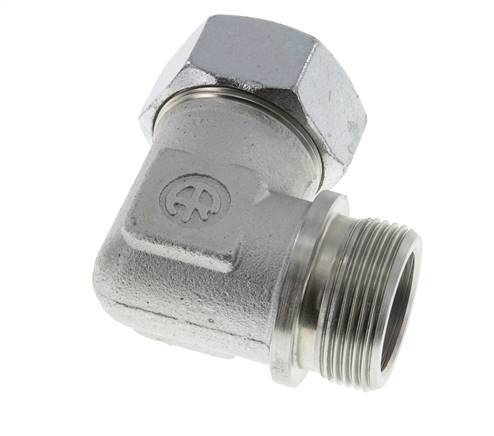 G 1 1/4'' Buitendraad x 35L Verzinkt Stalen L-Fitting 90graden 160 Bar DIN 2353