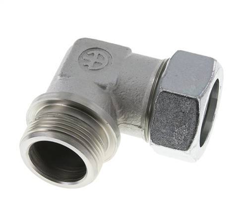 G 1 1/4'' Buitendraad x 35L Verzinkt Stalen L-Fitting 90graden 160 Bar DIN 2353