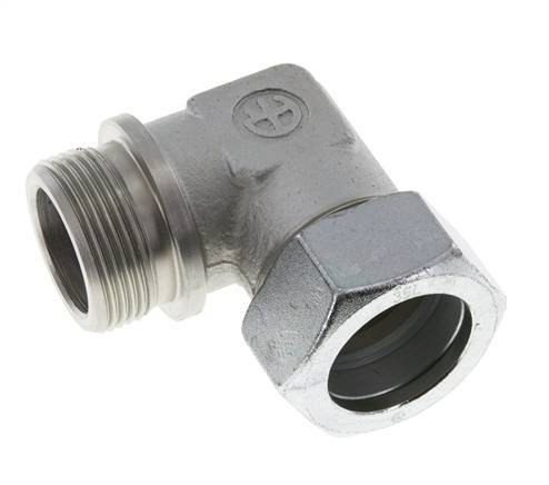 G 1 1/4'' Buitendraad x 35L Verzinkt Stalen L-Fitting 90graden 160 Bar DIN 2353