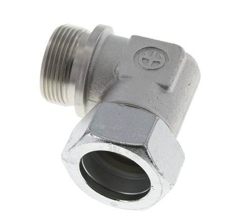 G 1 1/4'' Buitendraad x 35L Verzinkt Stalen L-Fitting 90graden 160 Bar DIN 2353