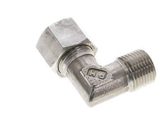 1/2'' NPT Male x 14S Stainless steel 90 deg Elbow Cutting ring 630 Bar DIN 2353