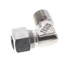 1/2'' NPT Male x 15L Stainless steel 90 deg Elbow Cutting ring 315 Bar DIN 2353