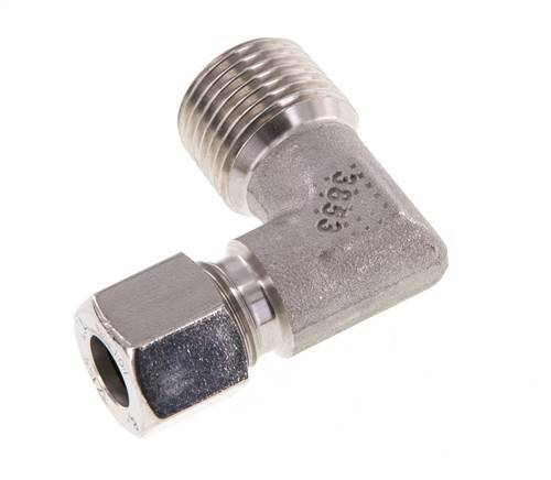 R 1/2'' Buitendraad x 10L RVS L-Fitting 90graden 315 Bar DIN 2353