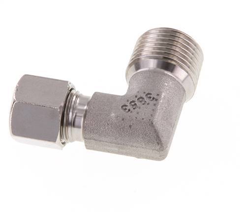 R 1/2'' Buitendraad x 10L RVS L-Fitting 90graden 315 Bar DIN 2353