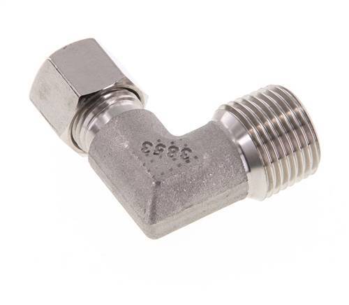 R 1/2'' Buitendraad x 10L RVS L-Fitting 90graden 315 Bar DIN 2353