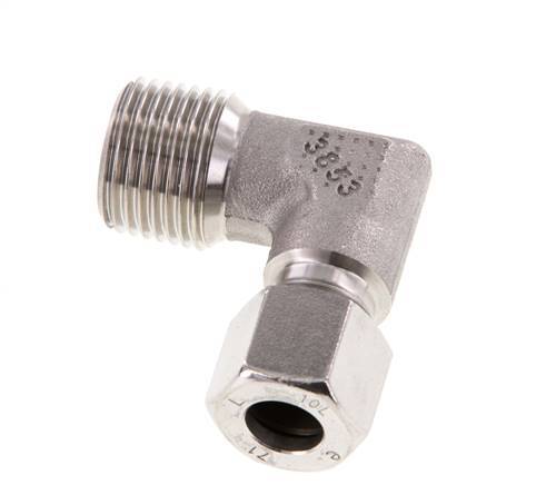 R 1/2'' Buitendraad x 10L RVS L-Fitting 90graden 315 Bar DIN 2353
