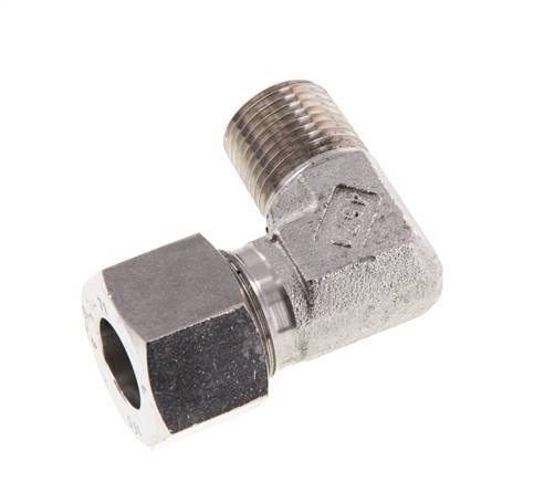 R 1/2'' Buitendraad x 16S RVS L-Fitting 90graden 400 Bar DIN 2353