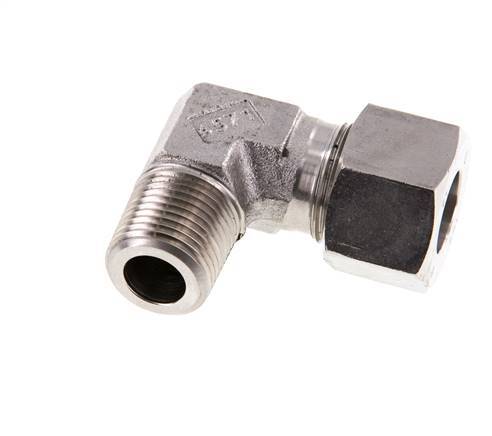 R 1/2'' Buitendraad x 16S RVS L-Fitting 90graden 400 Bar DIN 2353