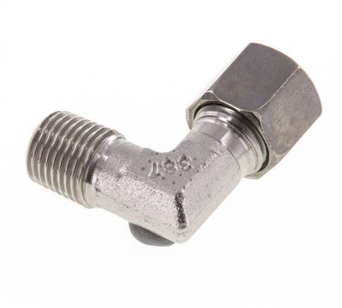 R 1/4'' Buitendraad x 8L RVS L-Fitting 90graden 315 Bar DIN 2353