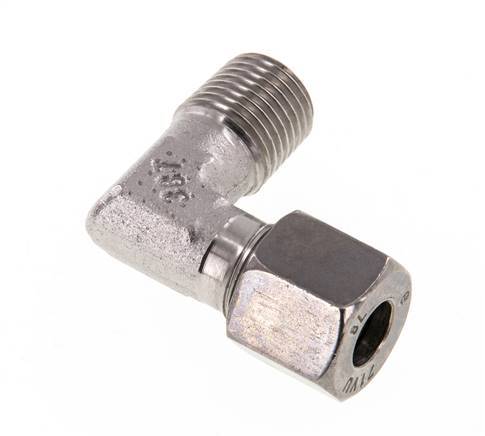 R 1/4'' Buitendraad x 8L RVS L-Fitting 90graden 315 Bar DIN 2353
