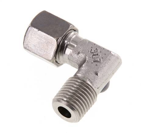 R 1/4'' Buitendraad x 8L RVS L-Fitting 90graden 315 Bar DIN 2353