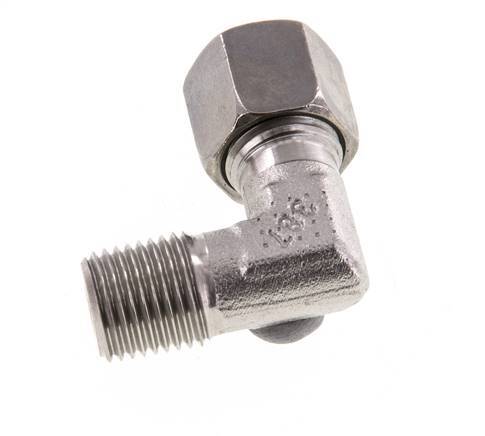 R 1/4'' Buitendraad x 8L RVS L-Fitting 90graden 315 Bar DIN 2353