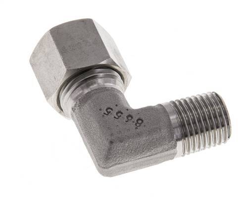 R 1/4'' Buitendraad x 10L RVS L-Fitting 90graden 315 Bar DIN 2353