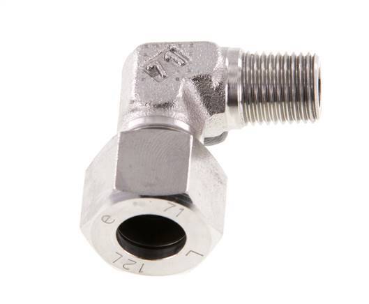 R 1/4'' Buitendraad x 12L RVS L-Fitting 90graden 315 Bar DIN 2353