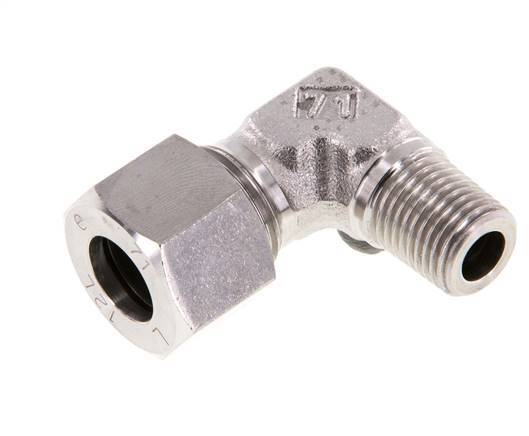 R 1/4'' Buitendraad x 12L RVS L-Fitting 90graden 315 Bar DIN 2353