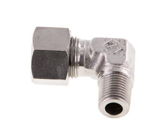 R 1/4'' Buitendraad x 12L RVS L-Fitting 90graden 315 Bar DIN 2353